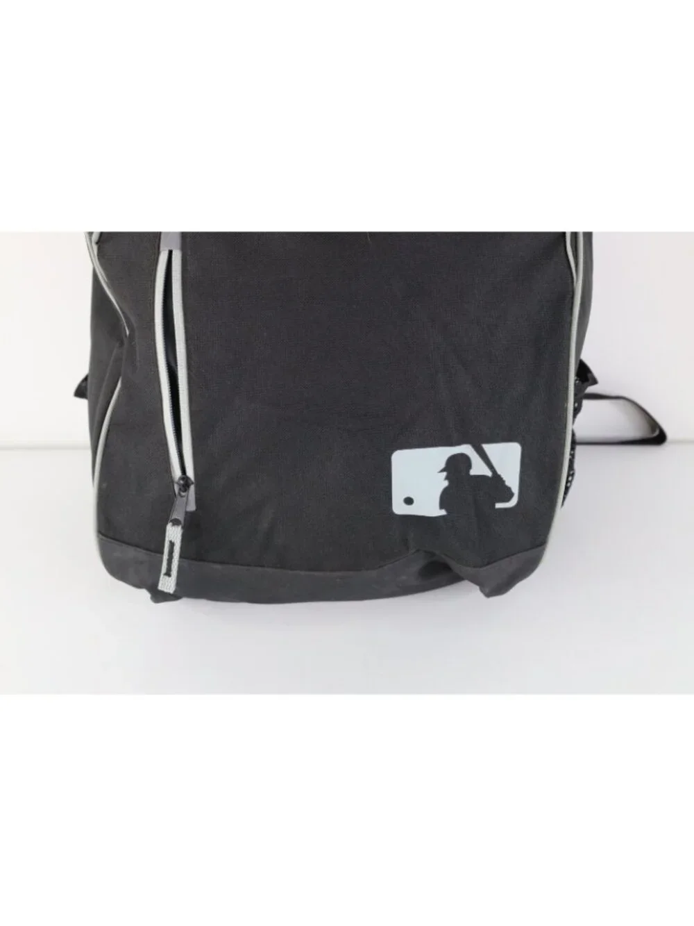 Vintage Franklin MLB Baseball Spell Out Backpack Book Bag Carry On Black
